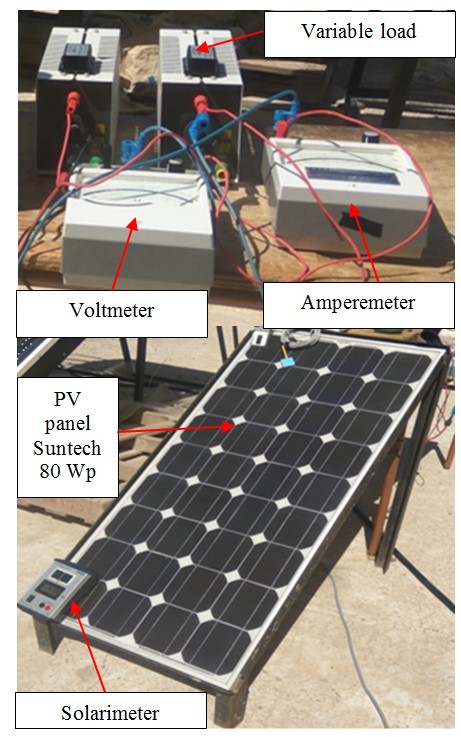 Experimental PV bench